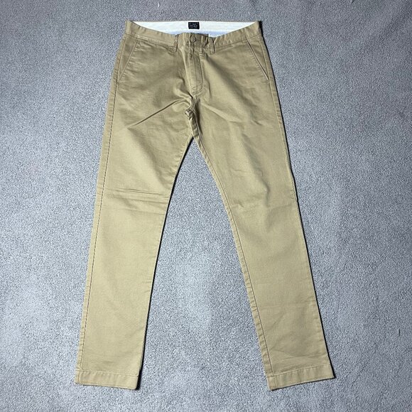 J.Crew 484 Slim Fit Stretch Broken In Khaki Preppy Chino Men's Size 33x32 - Picture 1 of 7